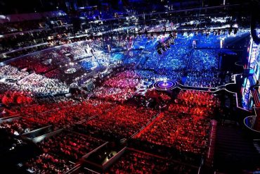 salle de compétition esport pleine