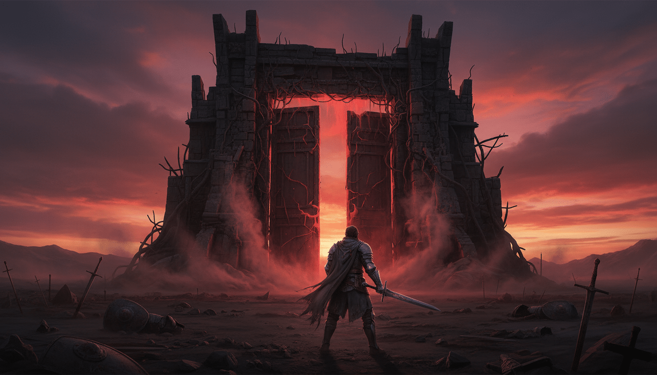 découvrez 'la porte de la vengeance', une immersion captivante dans l'univers riche et mystérieux de crimson desert, où aventure et vengeance se mêlent pour une expérience unique.