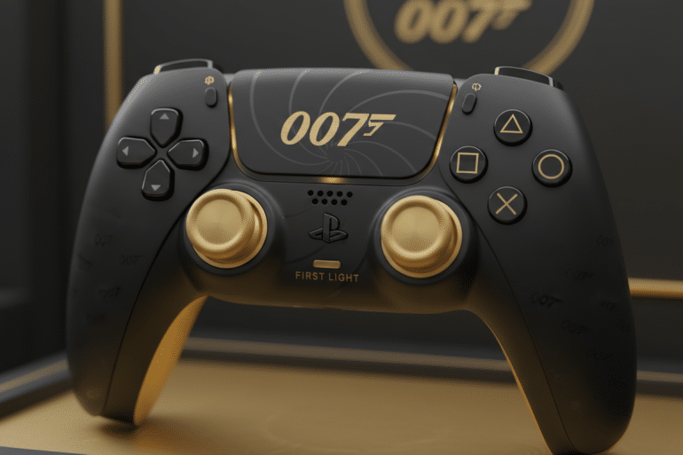 découvrez la manette dualsense édition spéciale 007 first light présentée par james bond pour la ps5, alliant design élégant et fonctionnalités exclusives pour les fans de la saga.
