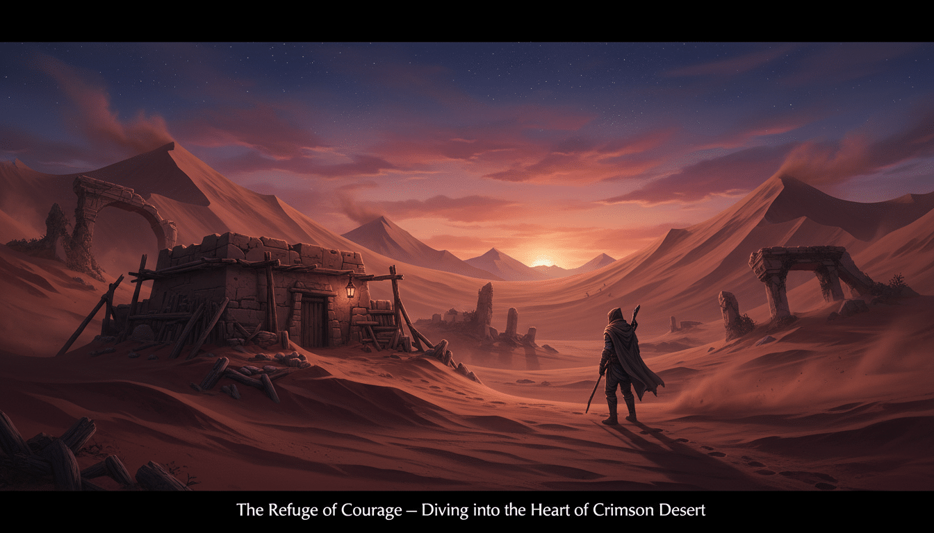 découvrez le refuge du courage, une aventure immersive au cœur de crimson desert, où la plongée révèle des secrets fascinants et des paysages extraordinaires.