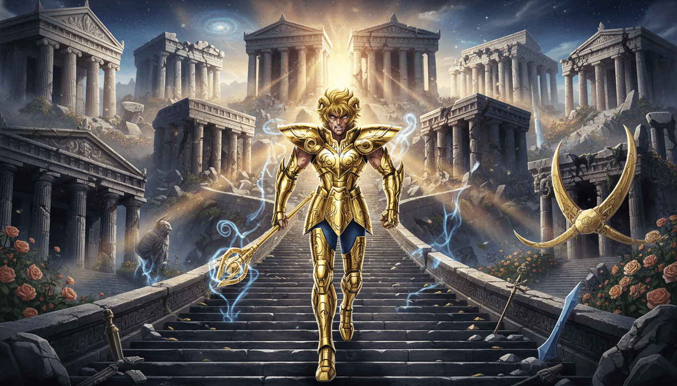 découvrez 'mémoire cash - saint seiya ōgon densetsu kanketsu-hen', un pèlerinage passionnant à travers les douze maisons, mêlant action intense et aventures légendaires.