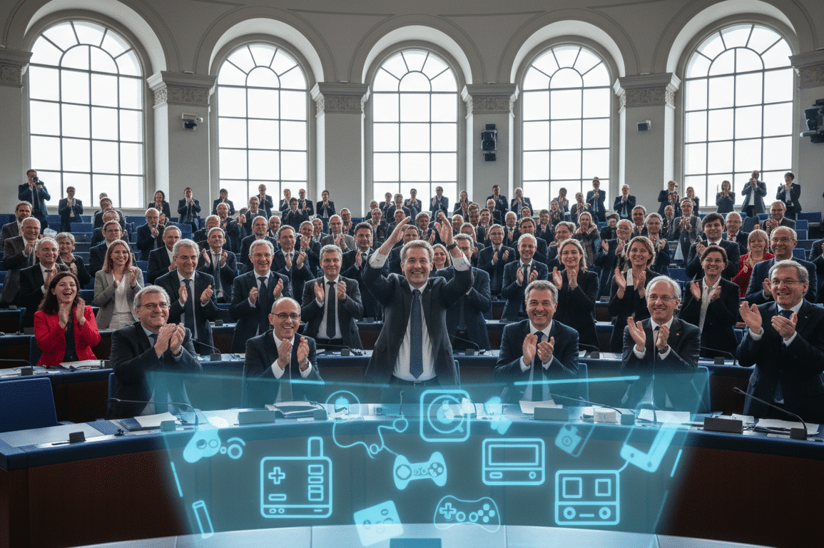 le parlement européen adopte une nouvelle législation majeure pour protéger les jeux vidéo, empêchant leur suppression massive et soutenant l'industrie du jeu en europe.