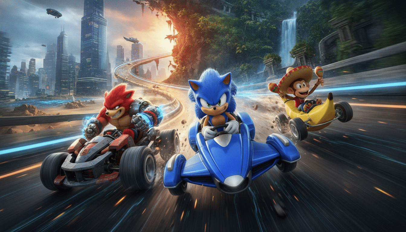 découvrez sonic racing: crossworlds qui s'intensifie avec de nouvelles collaborations passionnantes, réunissant sonic classique, axel et amigo pour des courses encore plus épiques.