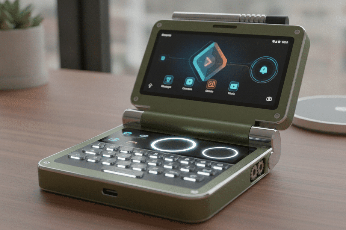 découvrez le nouveau téléphone à clapet de commodore, sans réseaux sociaux, qui rend hommage aux années 2000 avec un design rétro et une expérience déconnectée.