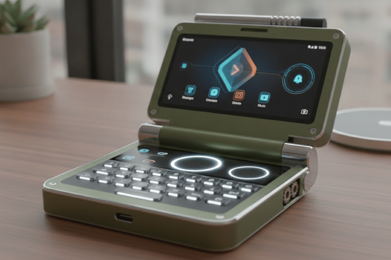 découvrez le nouveau téléphone à clapet de commodore, sans réseaux sociaux, qui rend hommage aux années 2000 avec un design rétro et une expérience déconnectée.