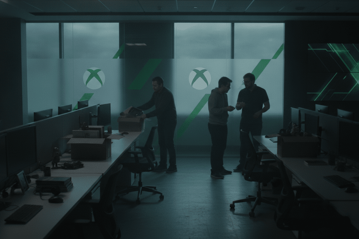 xbox anticipe une vague de licenciements imminente, suscitant des inquiétudes dans le secteur avec la possible fermeture d'un studio de développement.