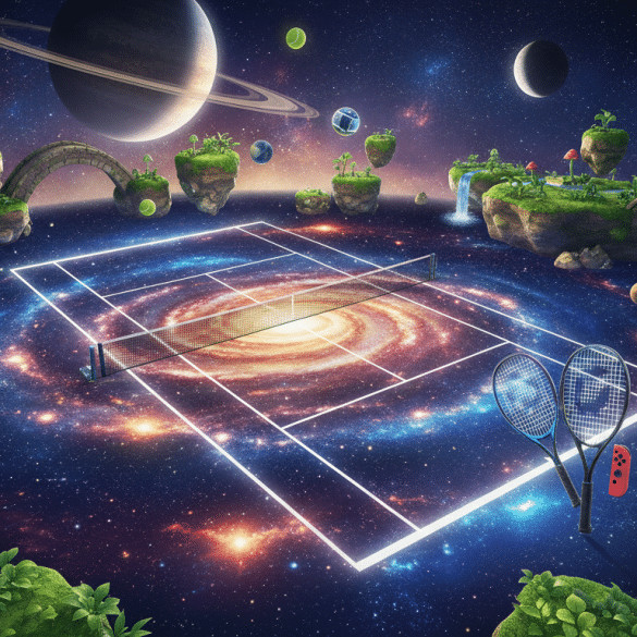 découvrez mario tennis fever sous un nouveau jour avec un terrain inédit inspiré de l'univers spectaculaire de super mario galaxy. plongez dans une expérience de jeu renouvelée et pleine d'énergie!