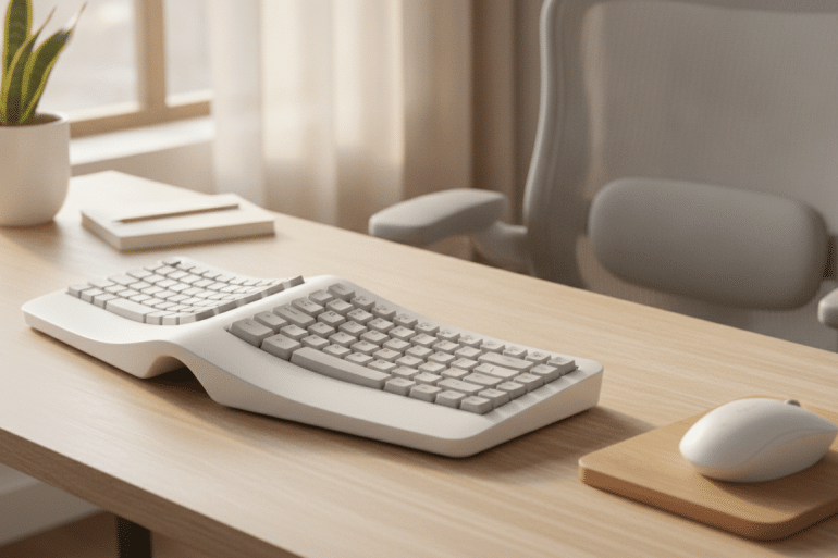 découvrez le test du trust keyra, un clavier ergonomique spécialement conçu pour offrir confort et facilité d'utilisation aux novices au bureau. améliorez votre expérience de frappe avec style et ergonomie.