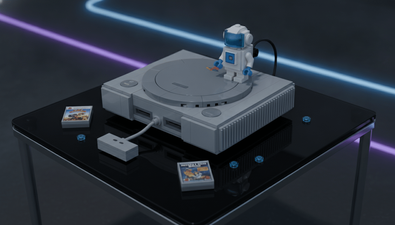découvrez la playstation 1 en lego, disponible dès octobre, avec un set exclusif astro bot pour les fans de jeux et de construction.