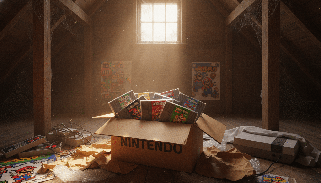 découvrez l'incroyable trouvaille de 97 cartouches inédites de super mario bros. dénichées dans un grenier, une découverte exceptionnelle pour les fans de nintendo et de jeux rétro.