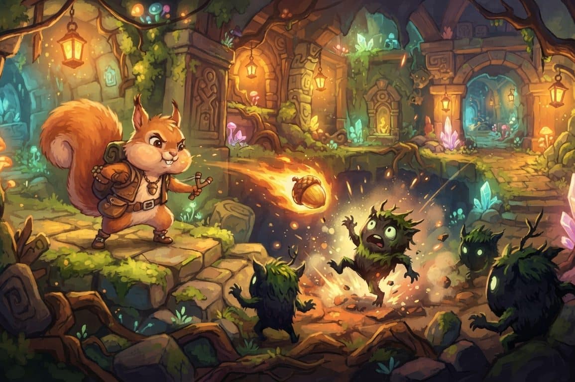 découvrez en vidéo les combats, les donjons et la boutique de pâtisseries d’acornia: mirror worlds, un univers fantastique plein de surprises.