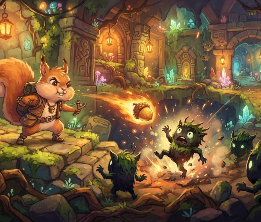 découvrez en vidéo les combats, les donjons et la boutique de pâtisseries d’acornia: mirror worlds, un univers fantastique plein de surprises.
