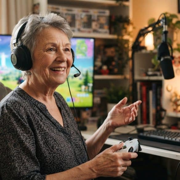 cath bowie, streameuse fortnite la plus âgée au monde, raconte comment le jeu vidéo contribue à son bien-être et lui apporte du lien social.