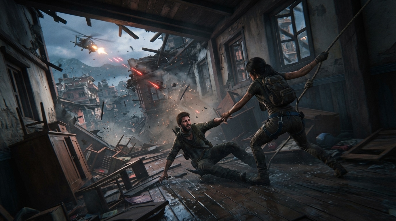 retour sur la recette de naughty dog dans uncharted 2 : mise en scène, rythme et aventure spectaculaire, les ingrédients d’un blockbuster playstation devenu culte.