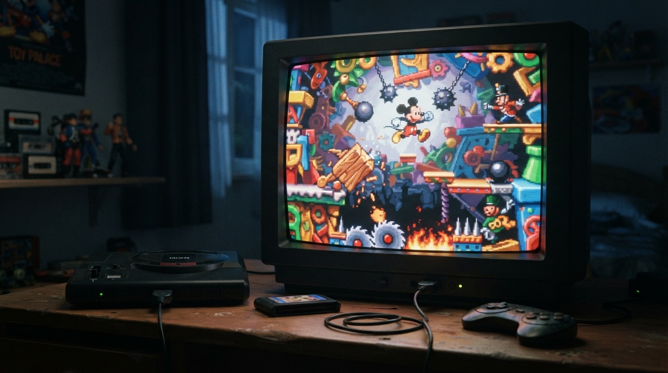 redécouvrez mickey mania, un jeu de plateforme 16 bits au charme visuel éblouissant, mais au défi impitoyable, qui mettra vos réflexes à l’épreuve.