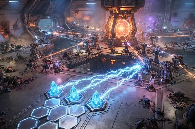 titanium court mêle tower defense, roguelike et match-3 dans une expérience atypique attendue sur consoles en octobre.
